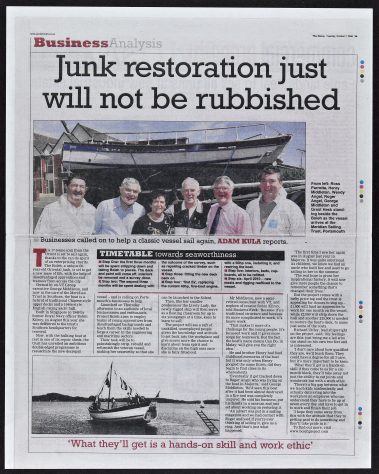 Junk restoration just will not be rubbished. The News, Tuesday 7th Oct 2008
