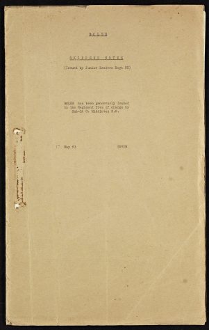 Skipper's notes front cover